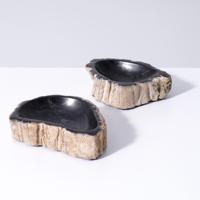 2 Petrified Wood Ashtrays , Bowls - Sold for $1,024 on 11-16-2025 (Lot 562).jpg